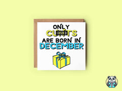 Only XXX Are Born XXX - Present Design - Greetings Card - The Gifted Panda