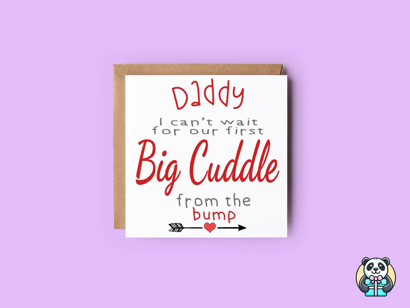 Our First Big Cuddle Father's Day Greetings Card - The Gifted Panda Main image