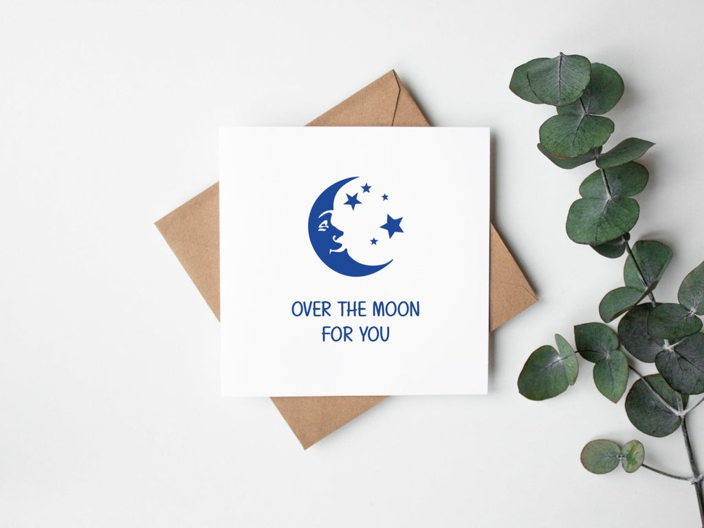 Over The Moon For You Card - The Gifted Panda