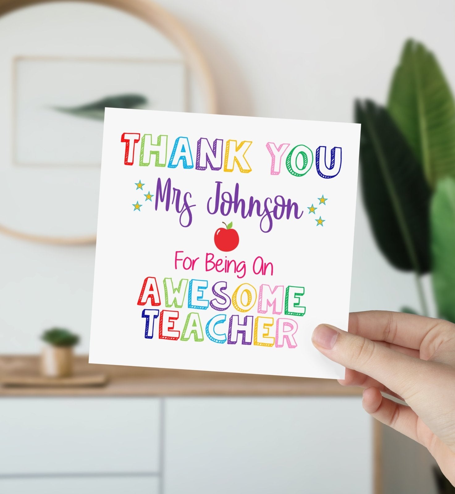 Personalised Awesome Teacher Card - The Gifted Panda