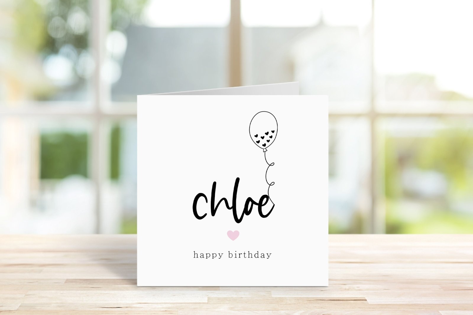Personalised Balloon Birthday Card - The Gifted Panda