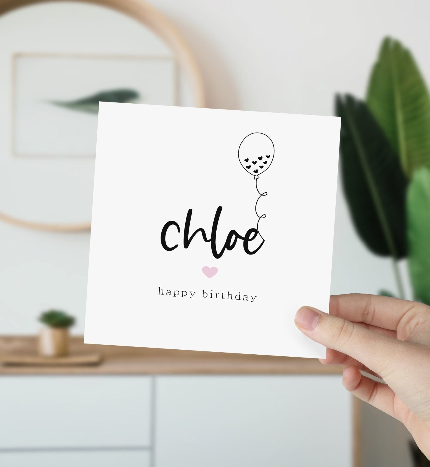 Personalised Balloon Birthday Card - The Gifted Panda