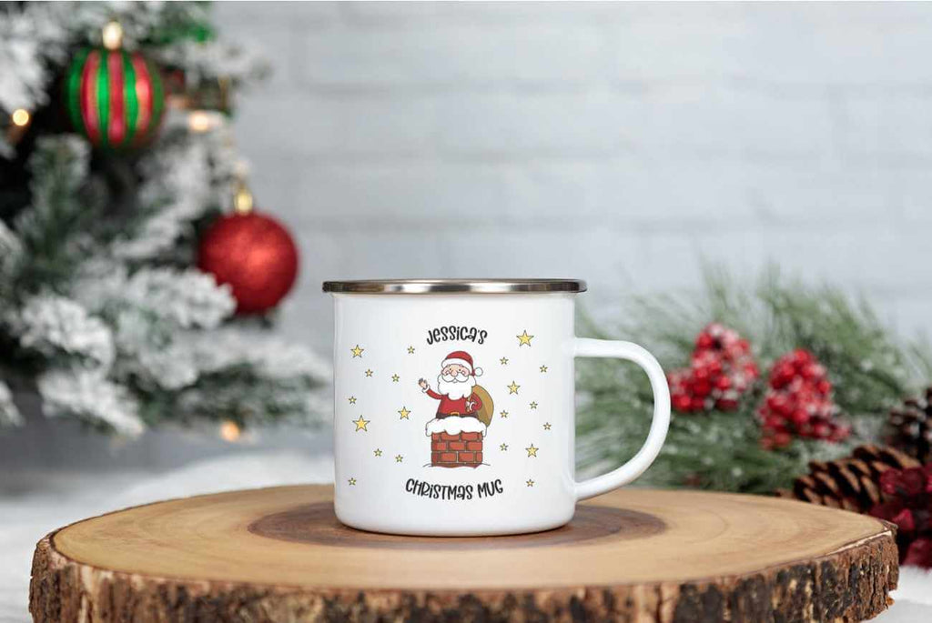 Personalised Christmas Enamel Mug - The Gifted Panda