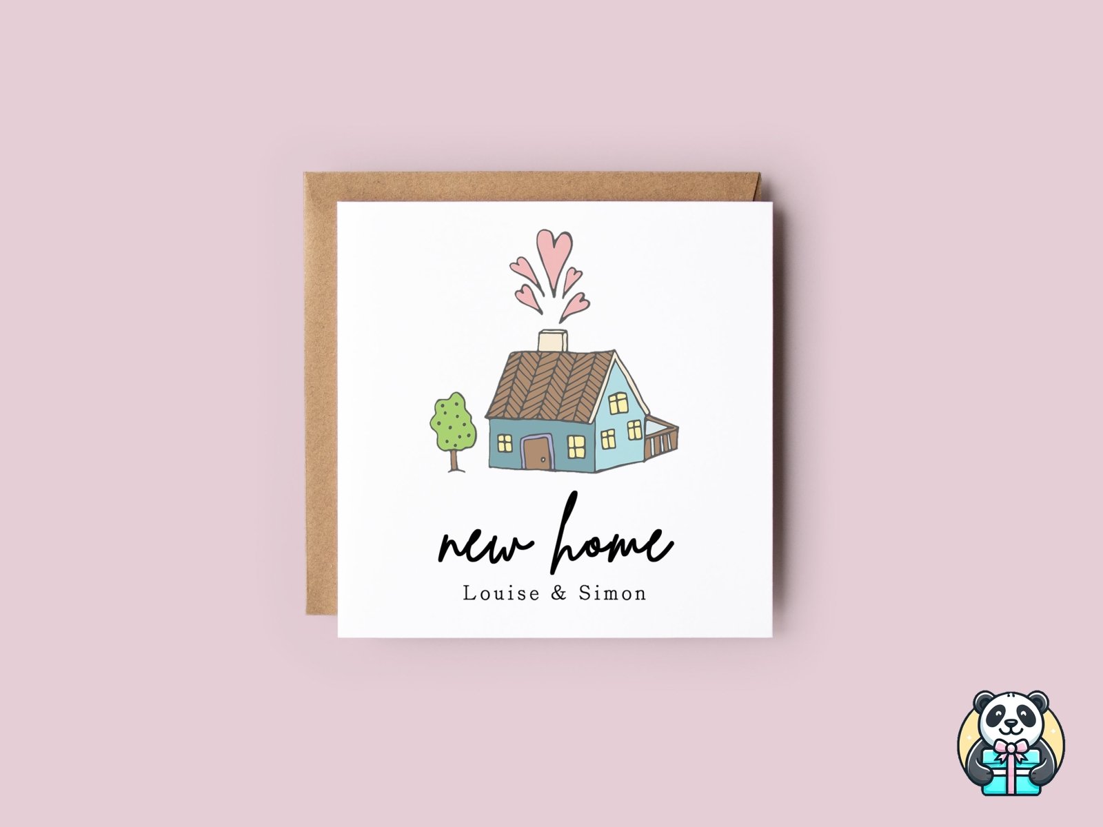 Personalised Cute New Home Card - The Gifted Panda Main image