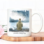 Personalised Fishing Mug - Background C - The Gifted Panda