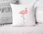 Personalised Flamingo White Cushion Cover - The Gifted Panda