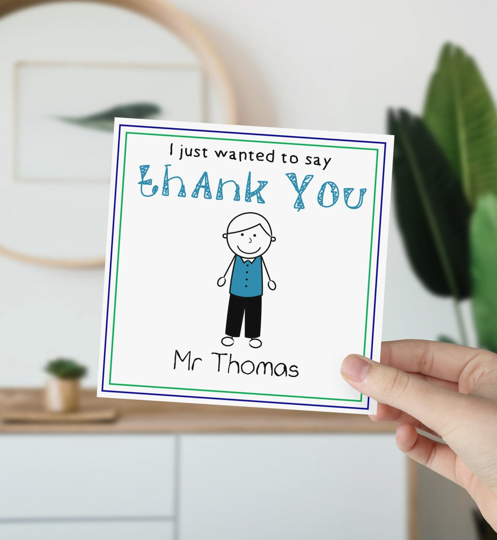 Personalised I Just Wanted To Thank You Teacher Card - The Gifted Panda