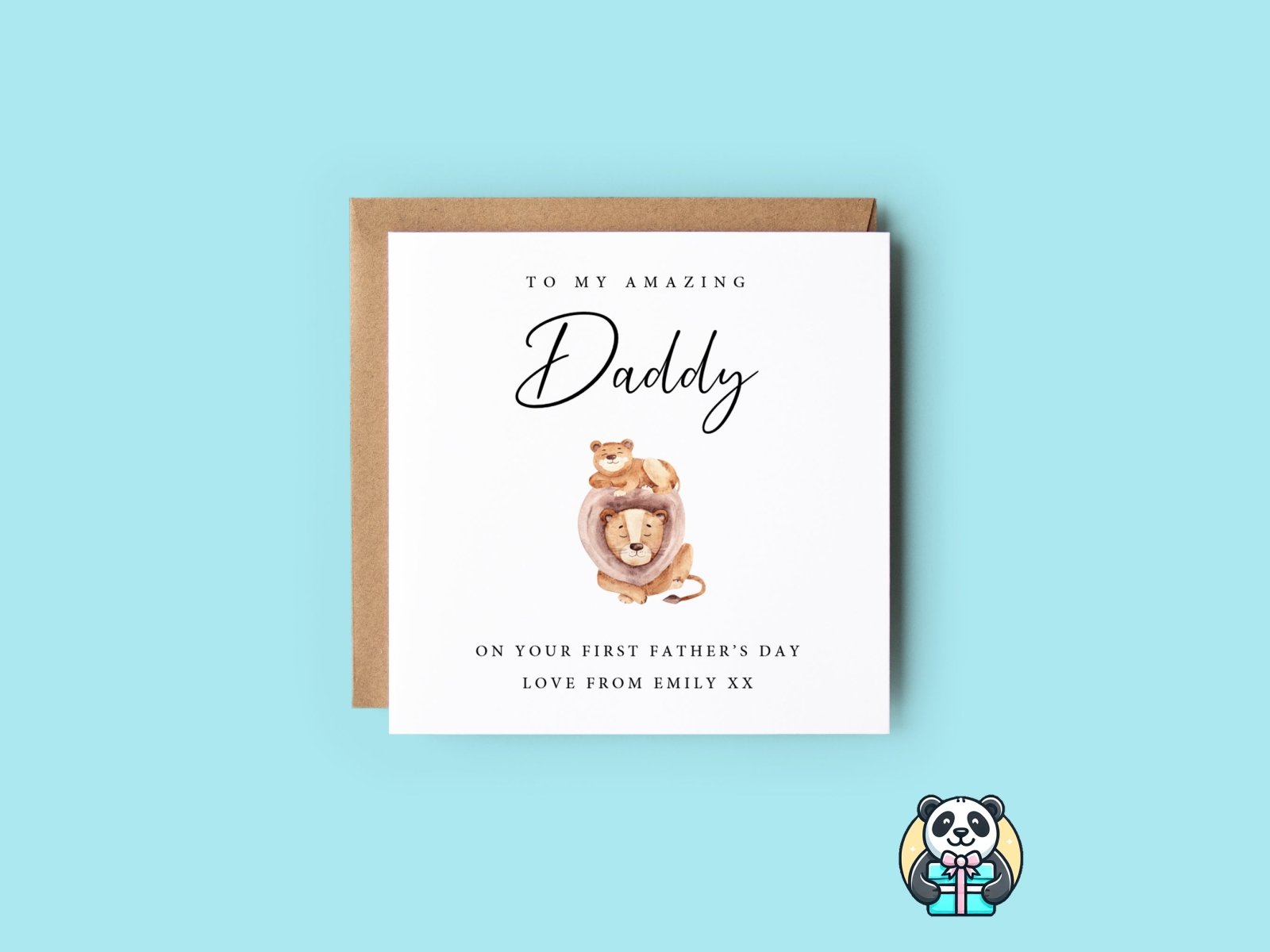 Personalised My First Father's Day Greetings Card - The Gifted Panda