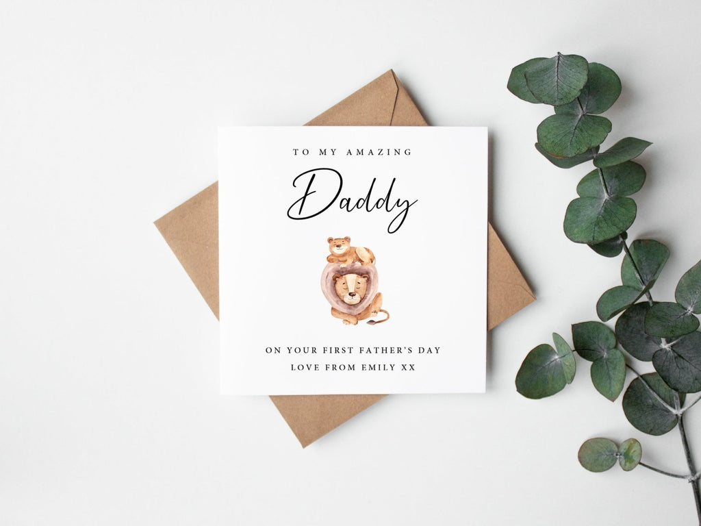 Personalised My First Father's Day Greetings Card - The Gifted Panda