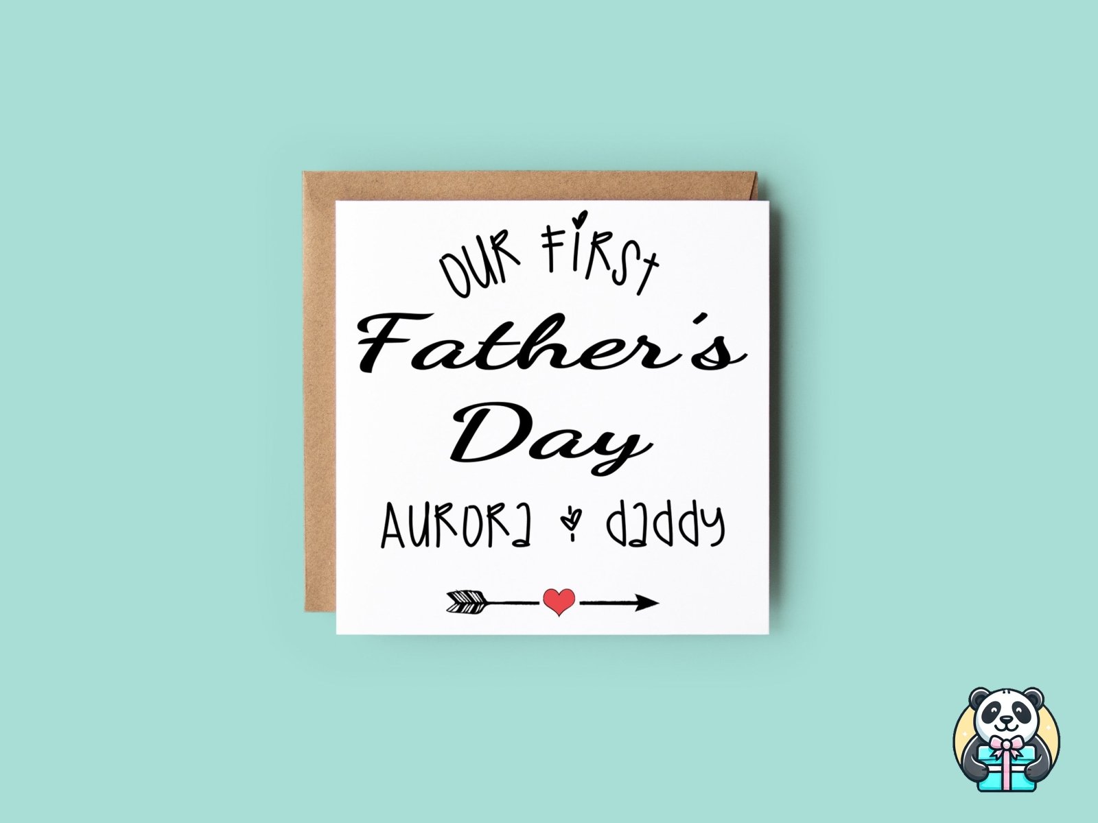 Personalised Our First Fathers Day Greetings Card - The Gifted Panda