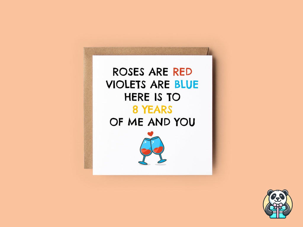 Personalised Roses Are Red Violets Are Blue Card - The Gifted Panda