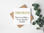 PERSONALISED Scrabble Age 30 Birthday Card - The Gifted Panda
