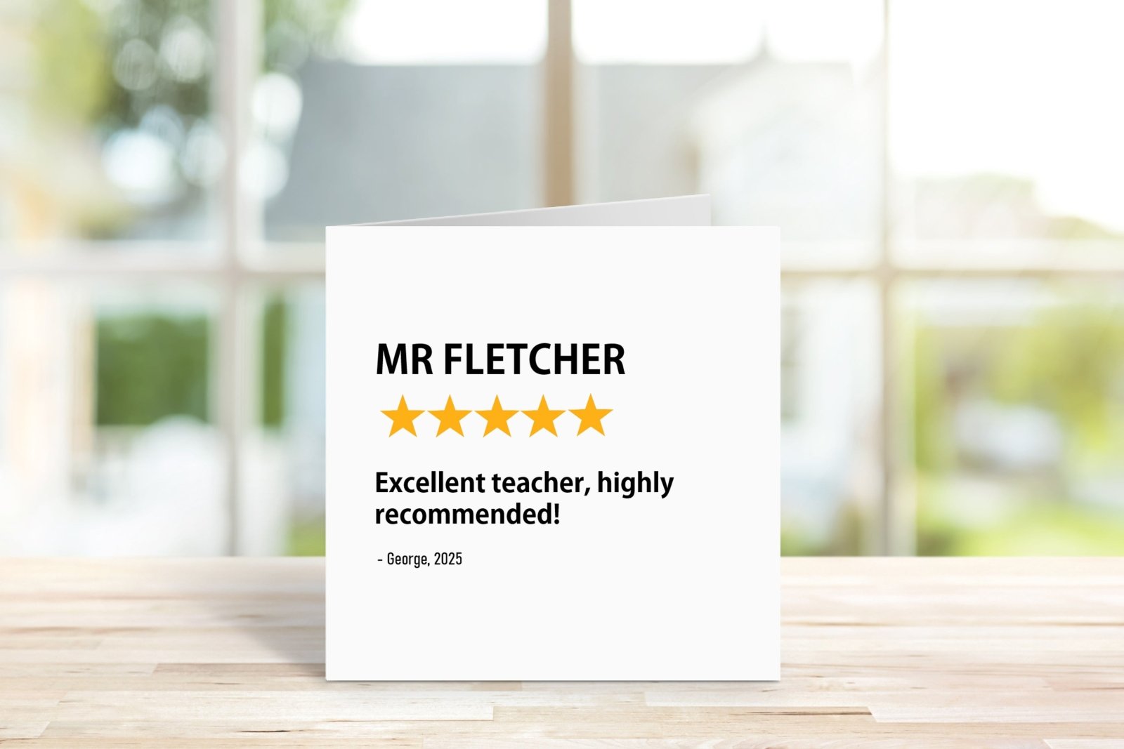 Personalised Teacher Rating Card Secondary image