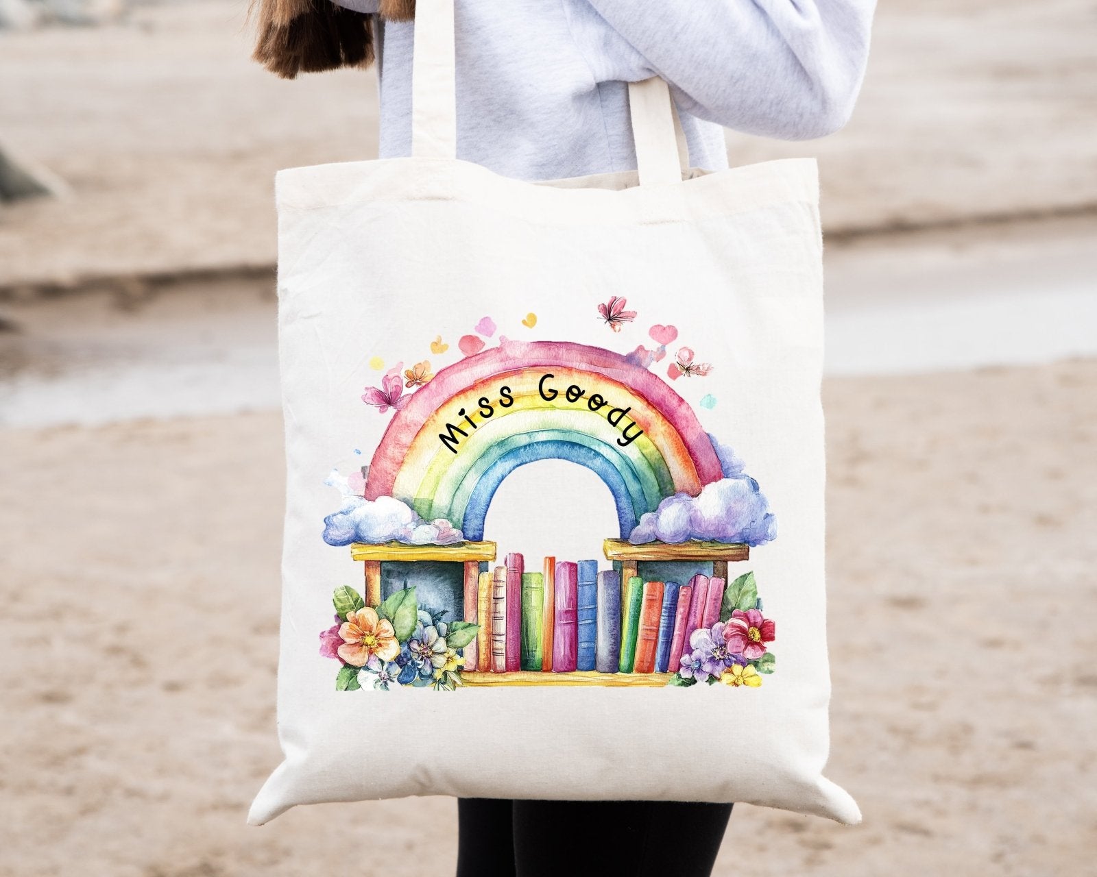 Personalised Teacher Watercolour Tote Bag Secondary image