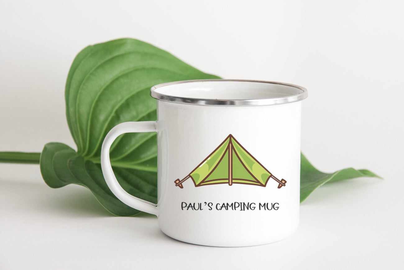 Personalised Tent Camping Mug - The Gifted Panda