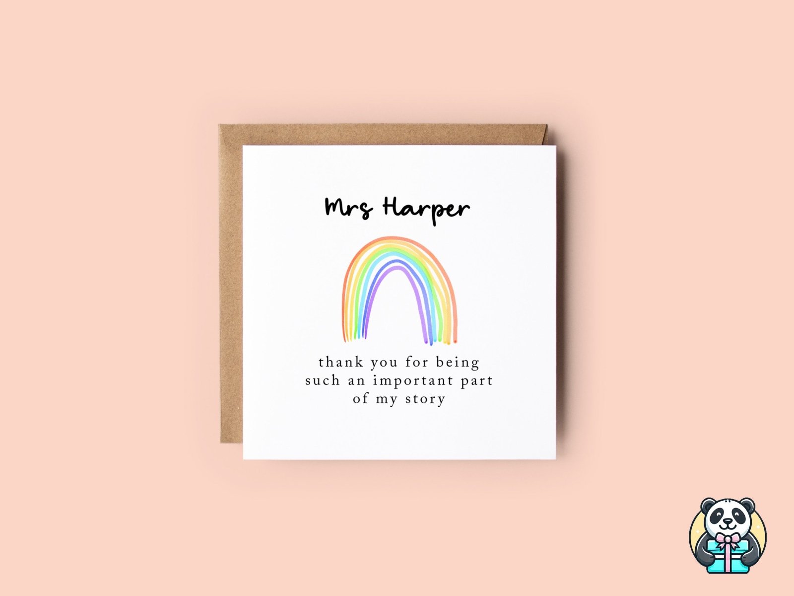 Personalised Thank You For Being Part Of My Story Card - The Gifted Panda Main image