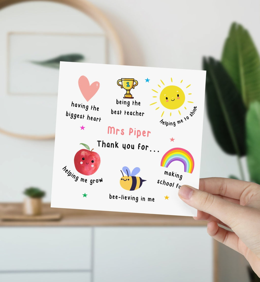 Personalised Thank You Teacher For... - The Gifted Panda