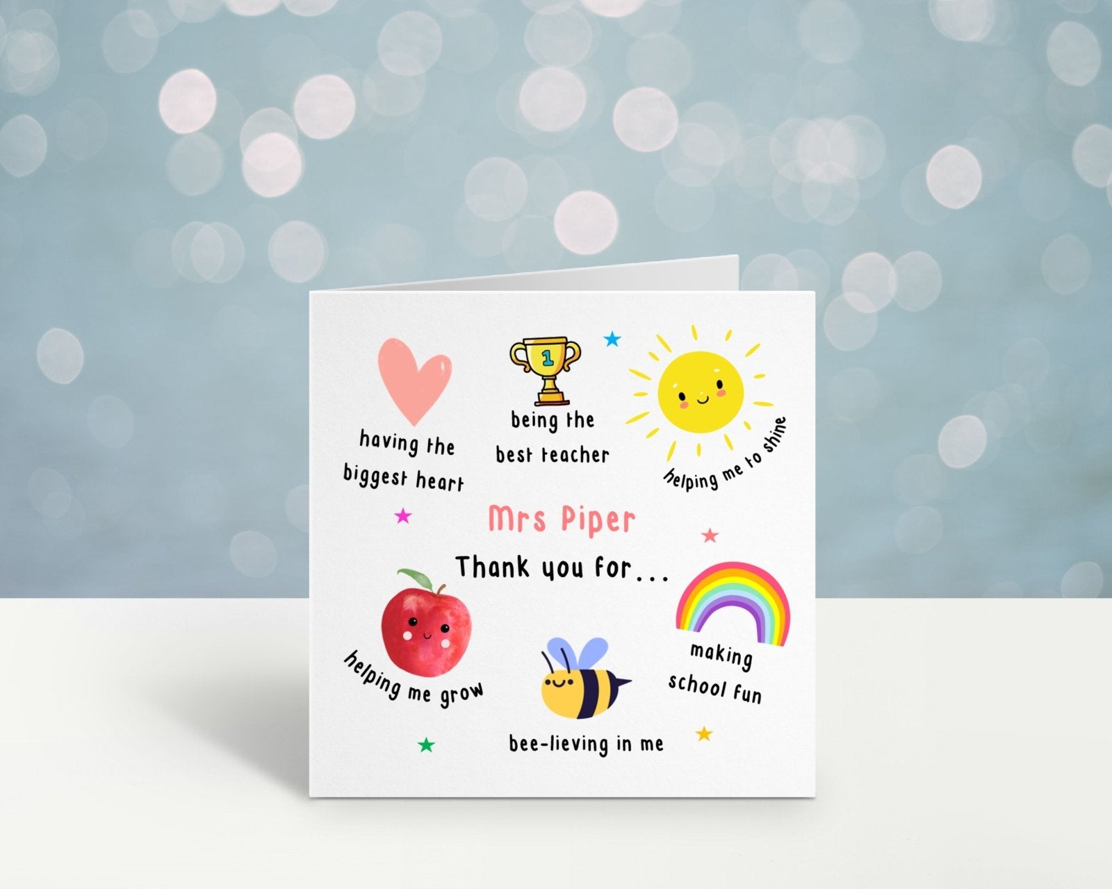 Personalised Thank You Teacher For... - The Gifted Panda