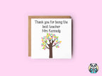 Personalised Thank You Teacher Greetings Card - The Gifted Panda