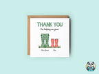 Personalised Thank You Wellington Boots Card - The Gifted Panda
