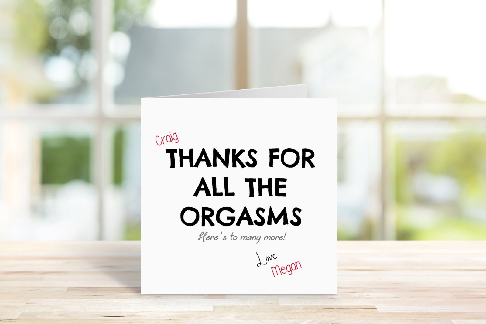 PERSONALISED Thanks For All The Orgasms Greetings Card Secondary image