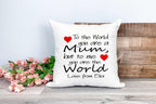 Personalised To The World You Are A Mum Linen Cushion - The Gifted Panda