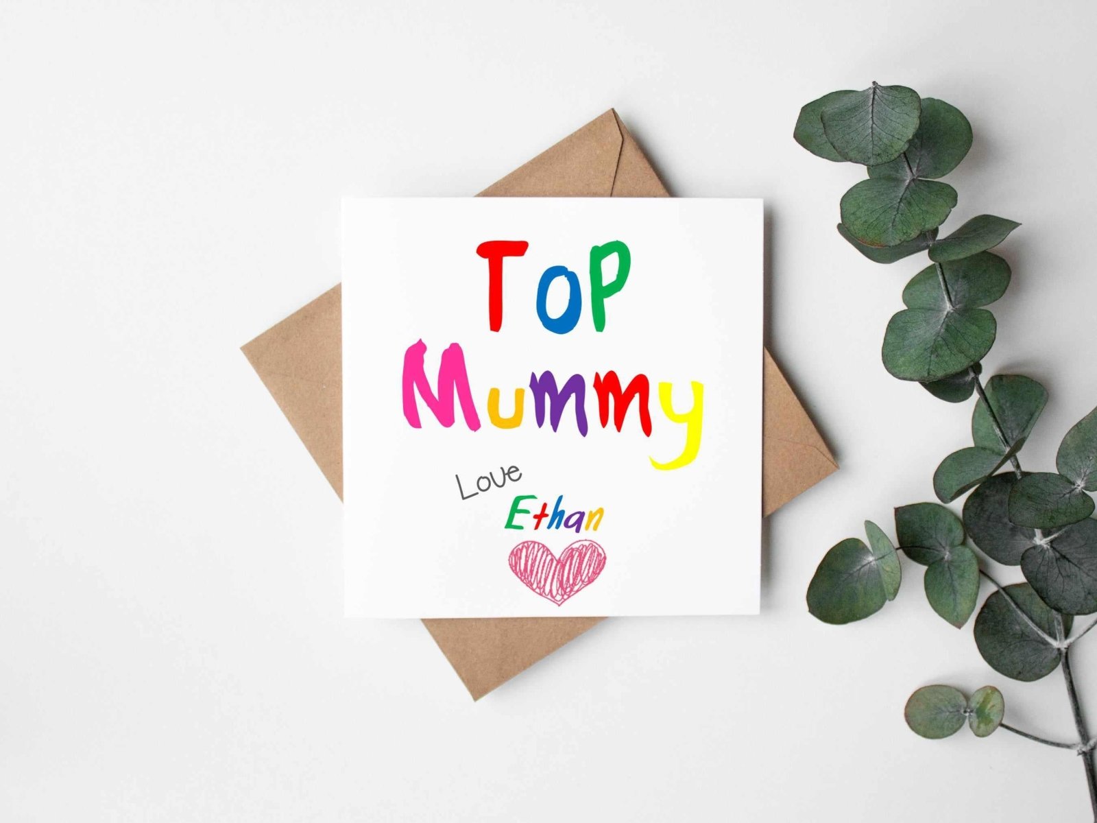 Personalised Top Mummy Greetings Card Secondary image