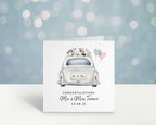 Personalised Vintage Wedding Car Card - The Gifted Panda
