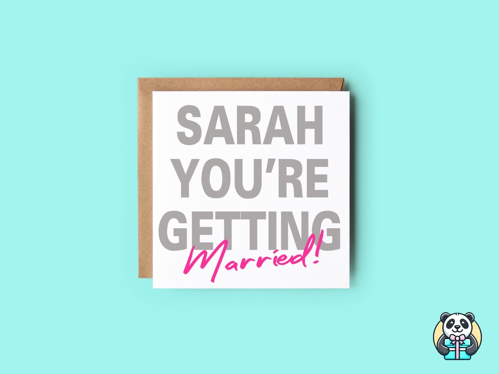 Personalised You're Getting Married Greeting Card - The Gifted Panda Main image