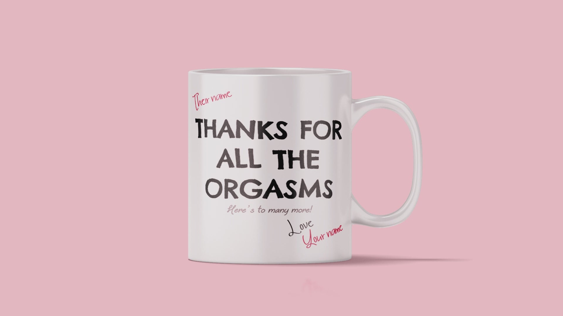 Thanks For All The Orgasms - Personalised Mug