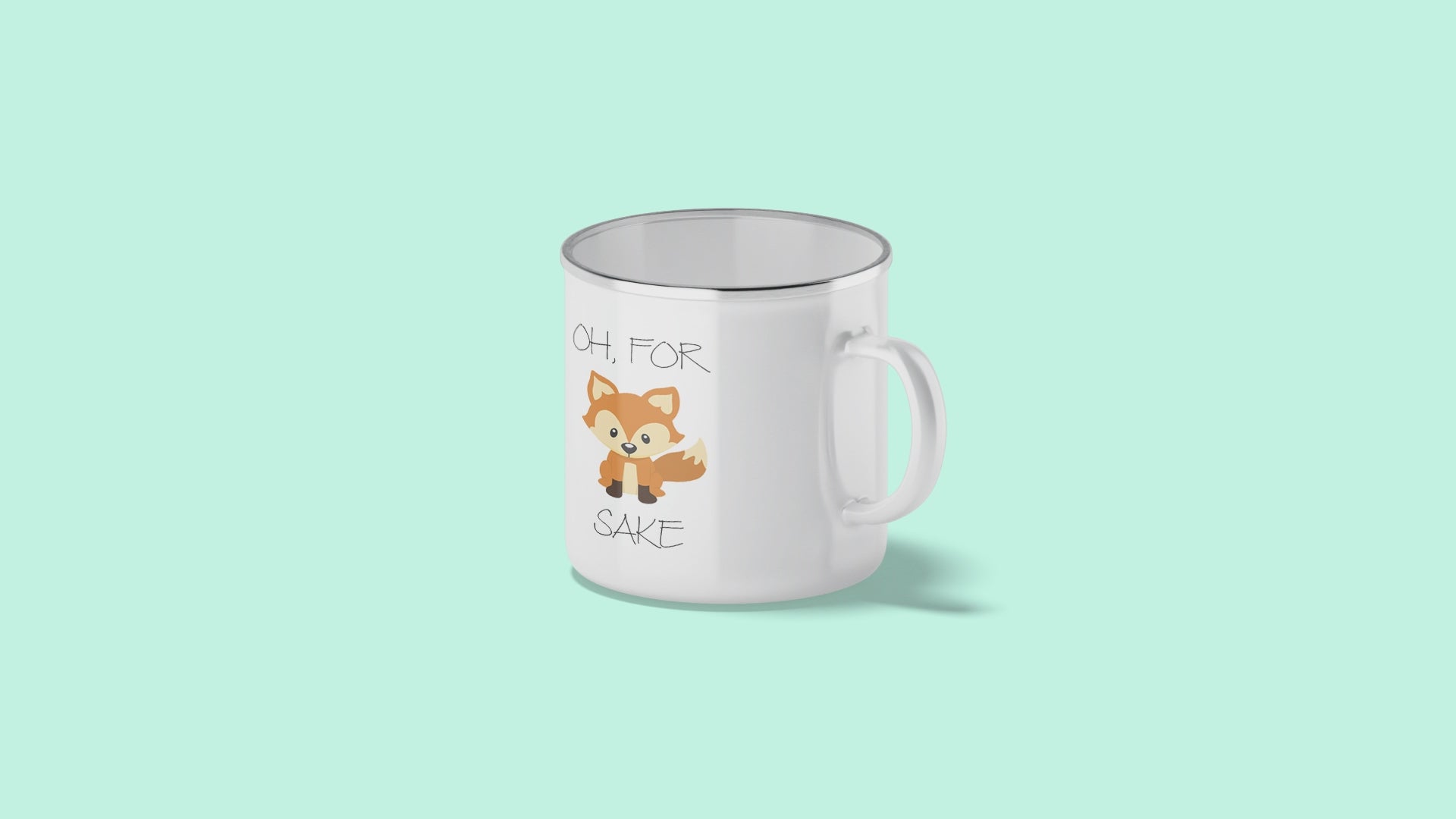 For Fox Sake Enamel Mug