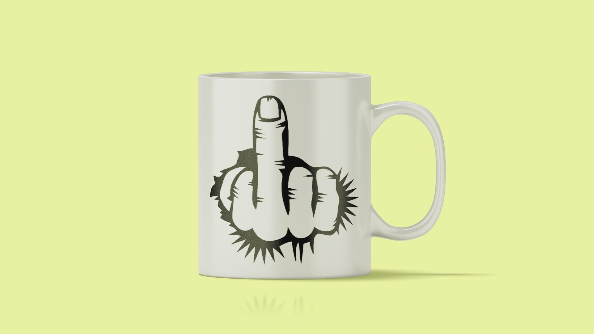 Middle Finger Novelty Mug