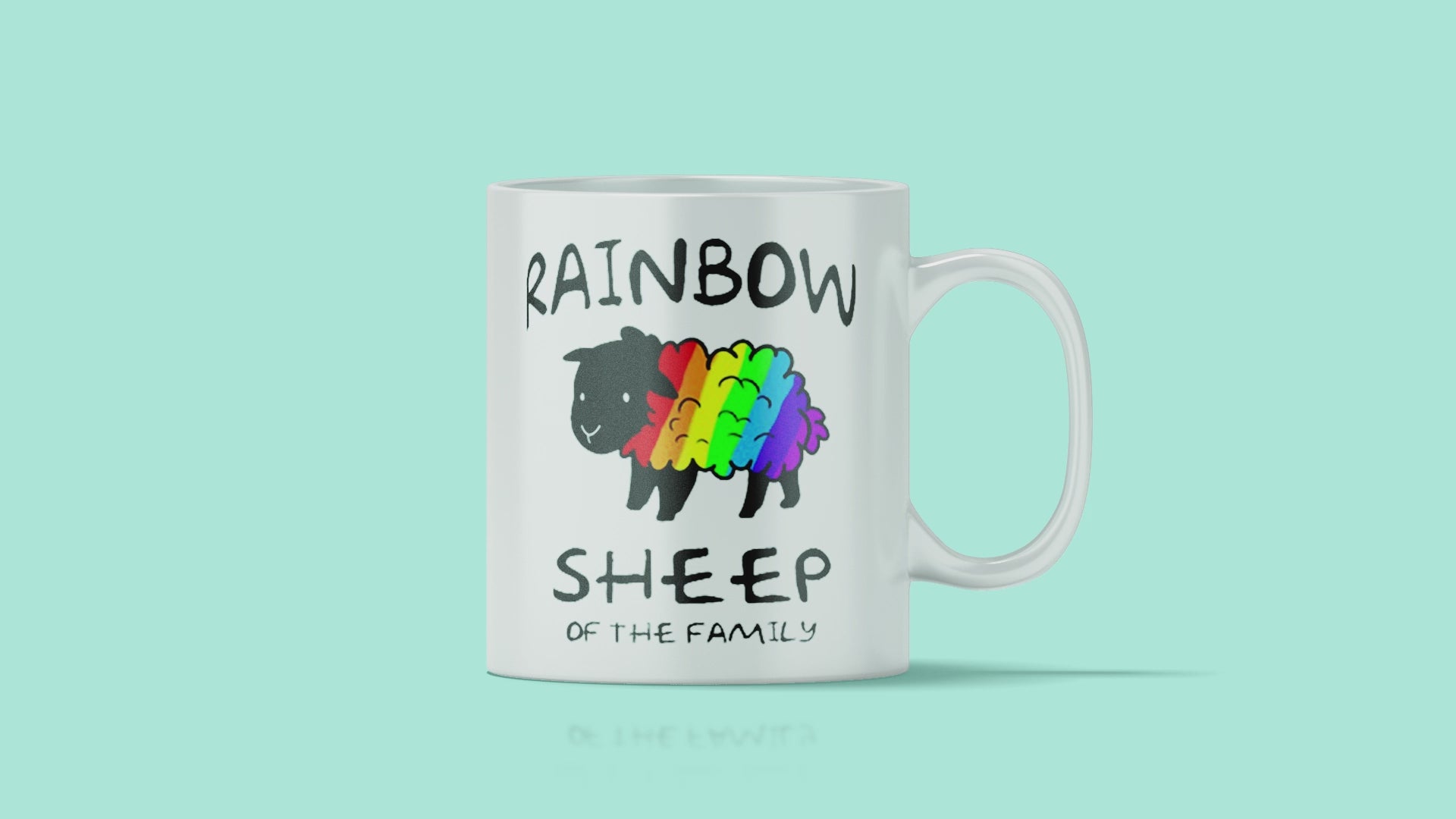 LGBTQ+ Rainbow Sheep Of The Family Mug