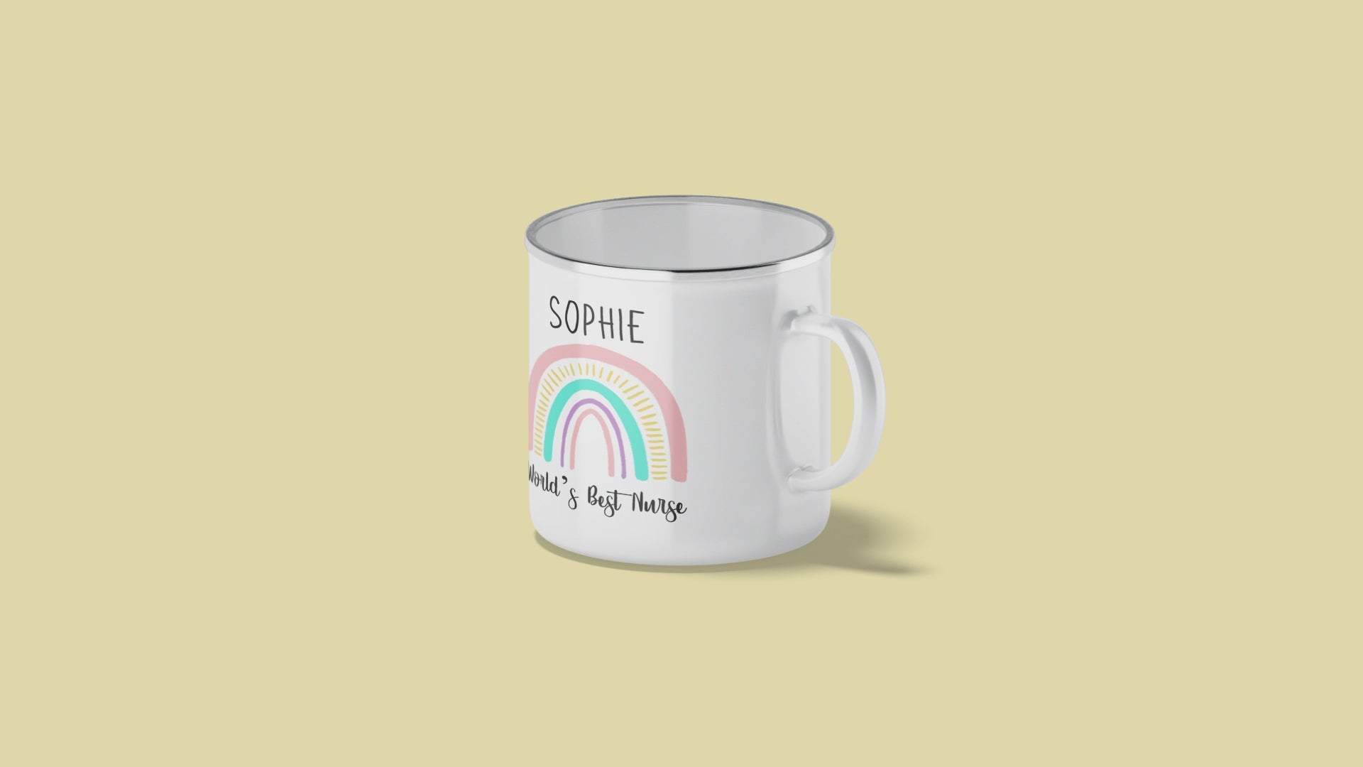 Personalised World's Best Nurse Enamel Mug