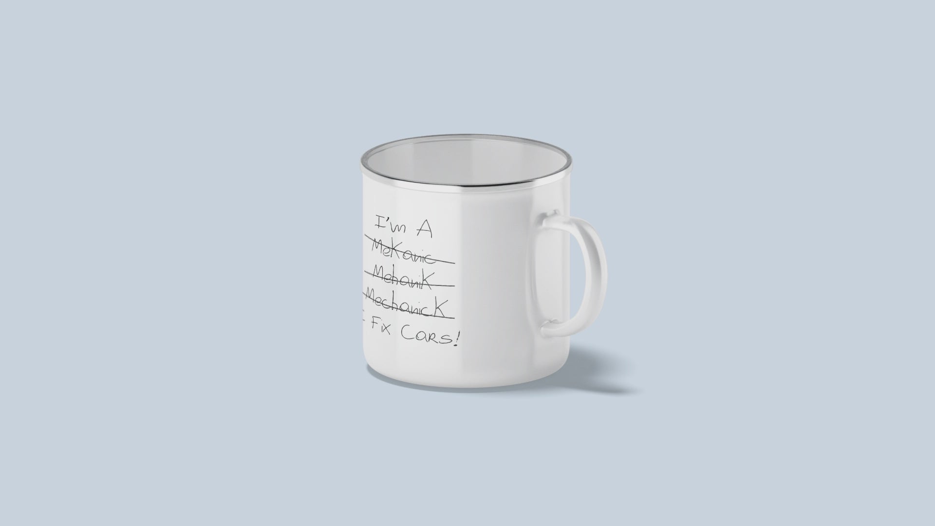 I Fix Cars Enamel Mug