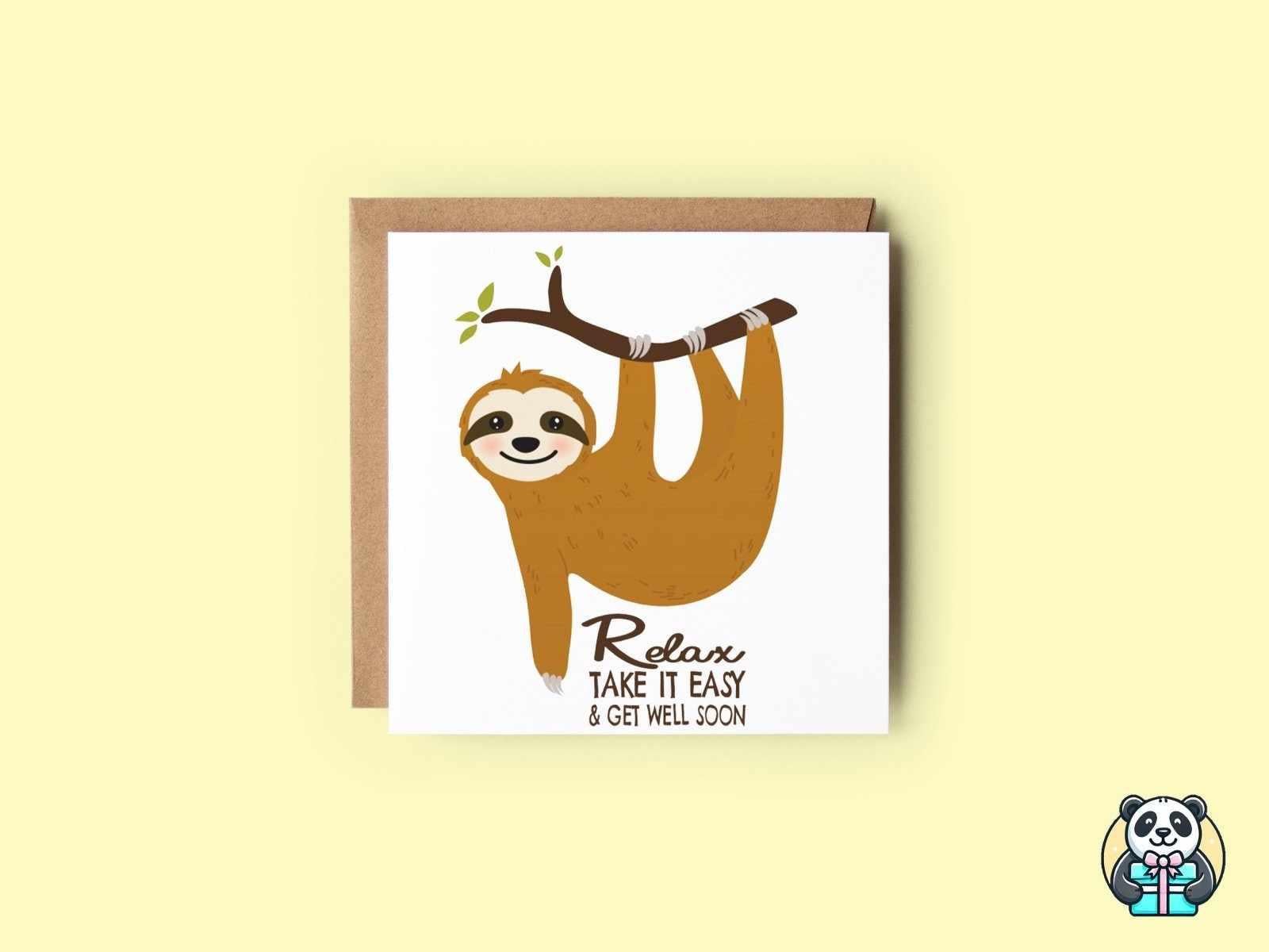 Relax & Get Well Soon Card - The Gifted Panda Main image