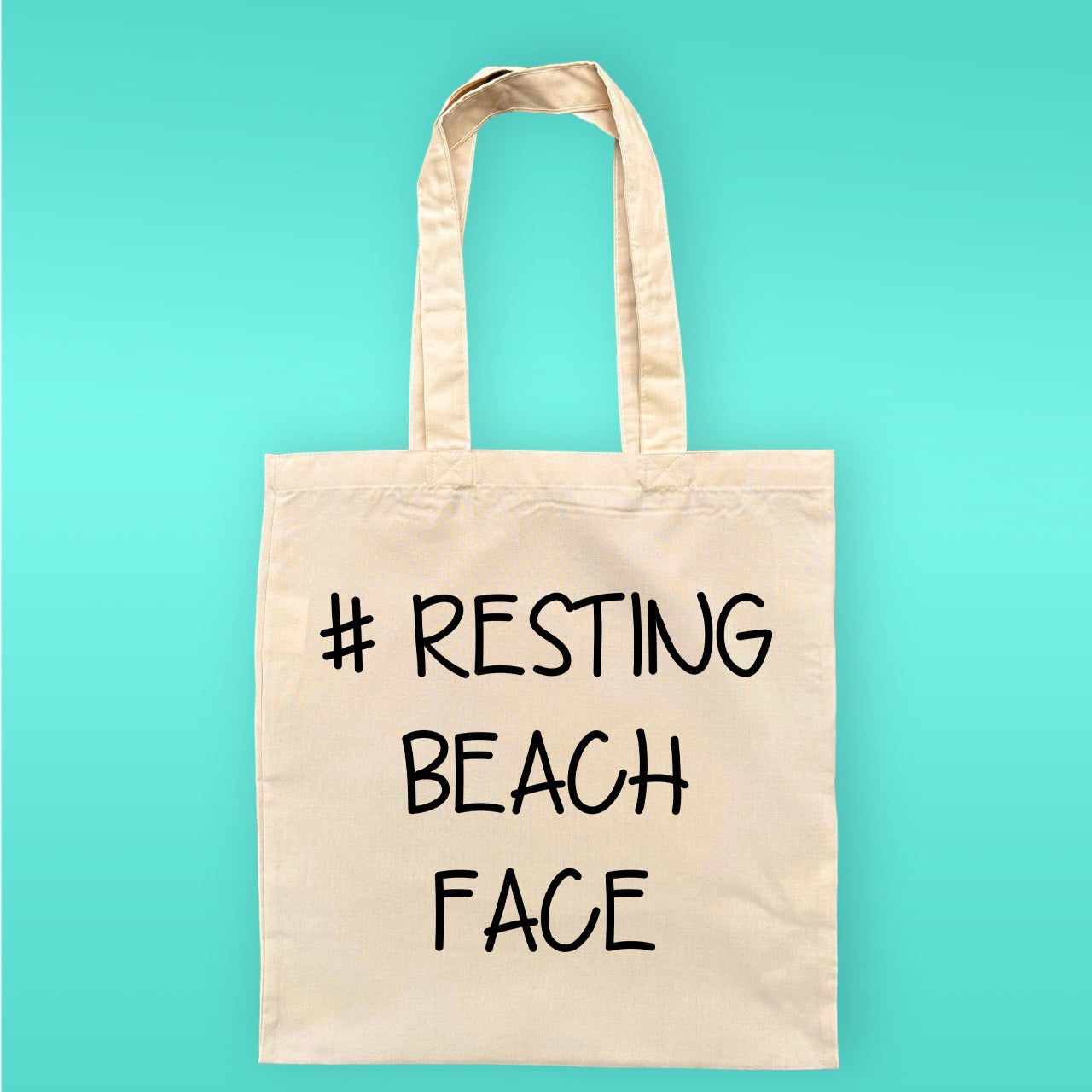 # Resting Beach Face Reusable Tote Bag - The Gifted Panda