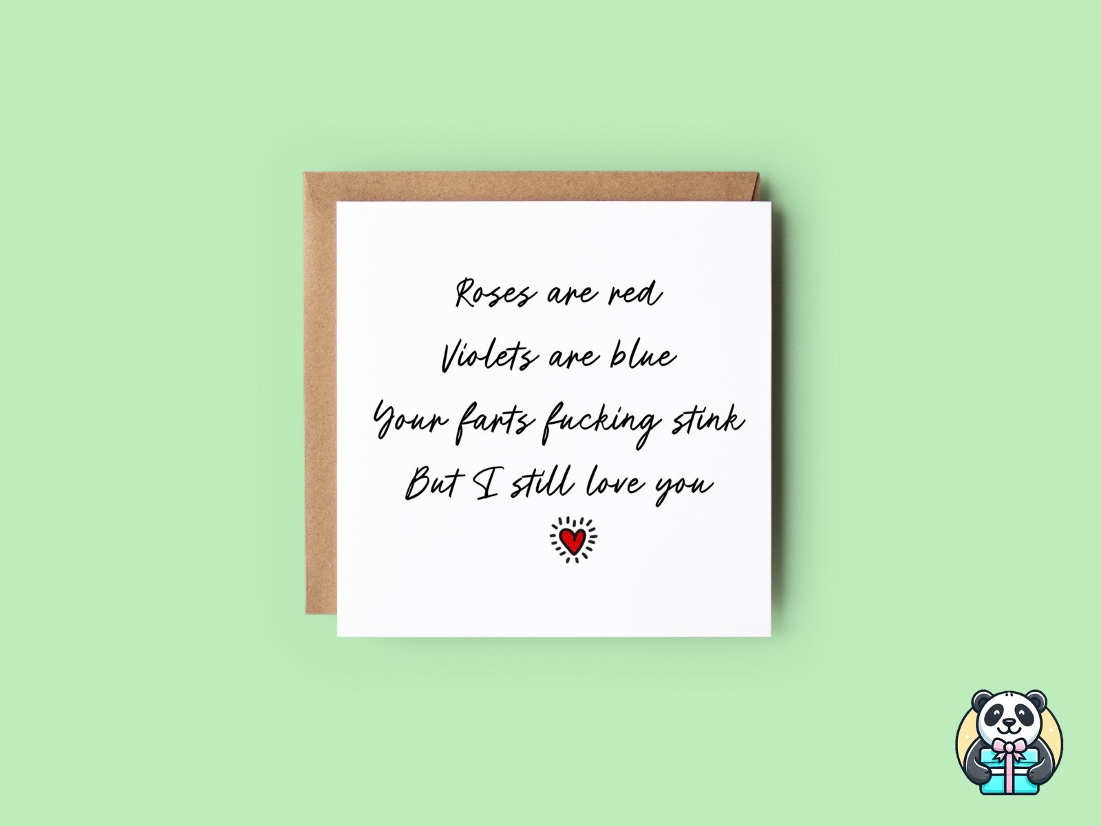 Roses Are Red Card - The Gifted Panda