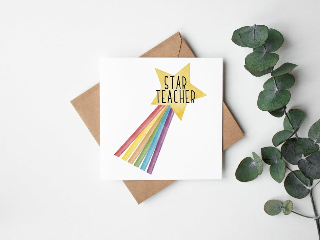 Star Teacher Greeting Card - The Gifted Panda