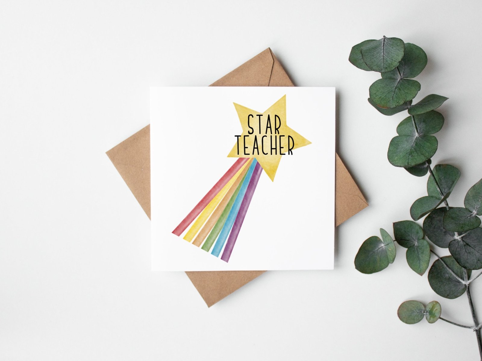 Star Teacher Greeting Card - The Gifted Panda