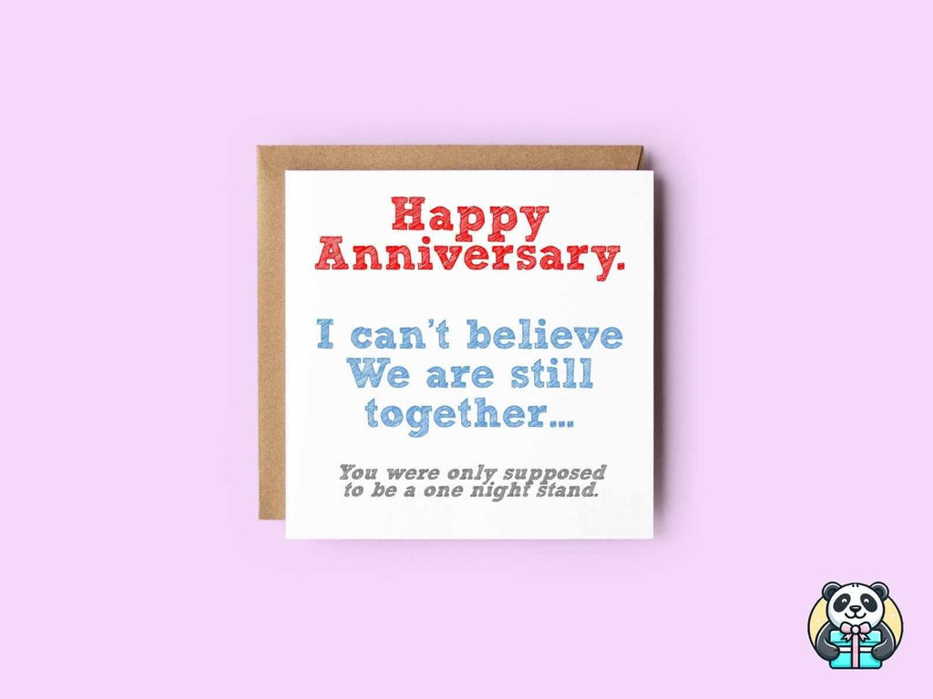 Suppose To Be A One Night Stand Greetings Card - The Gifted Panda