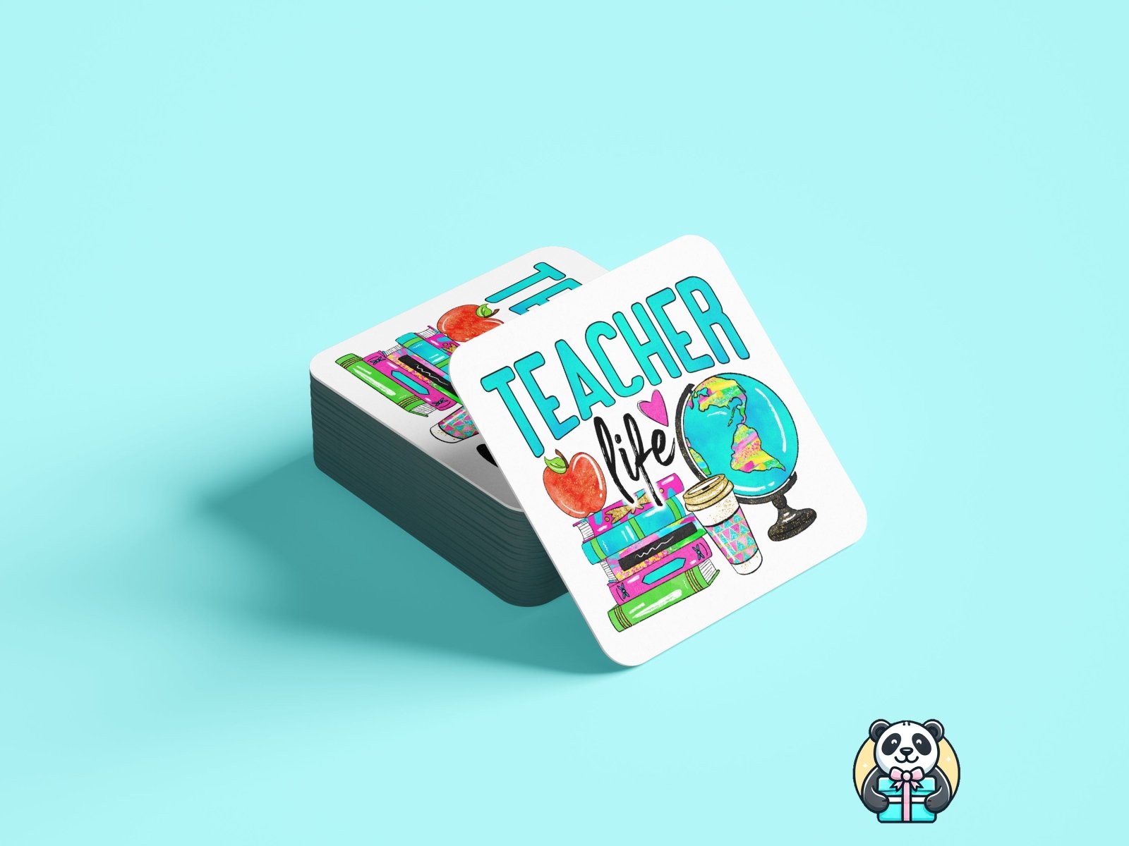 Teacher Life, Thank You Gift Coaster - The Gifted Panda Main image
