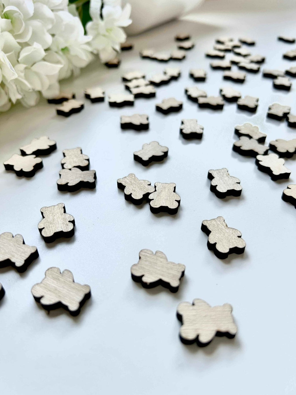 Teddy Bear Shaped Wooden Table Scatter - The Gifted Panda