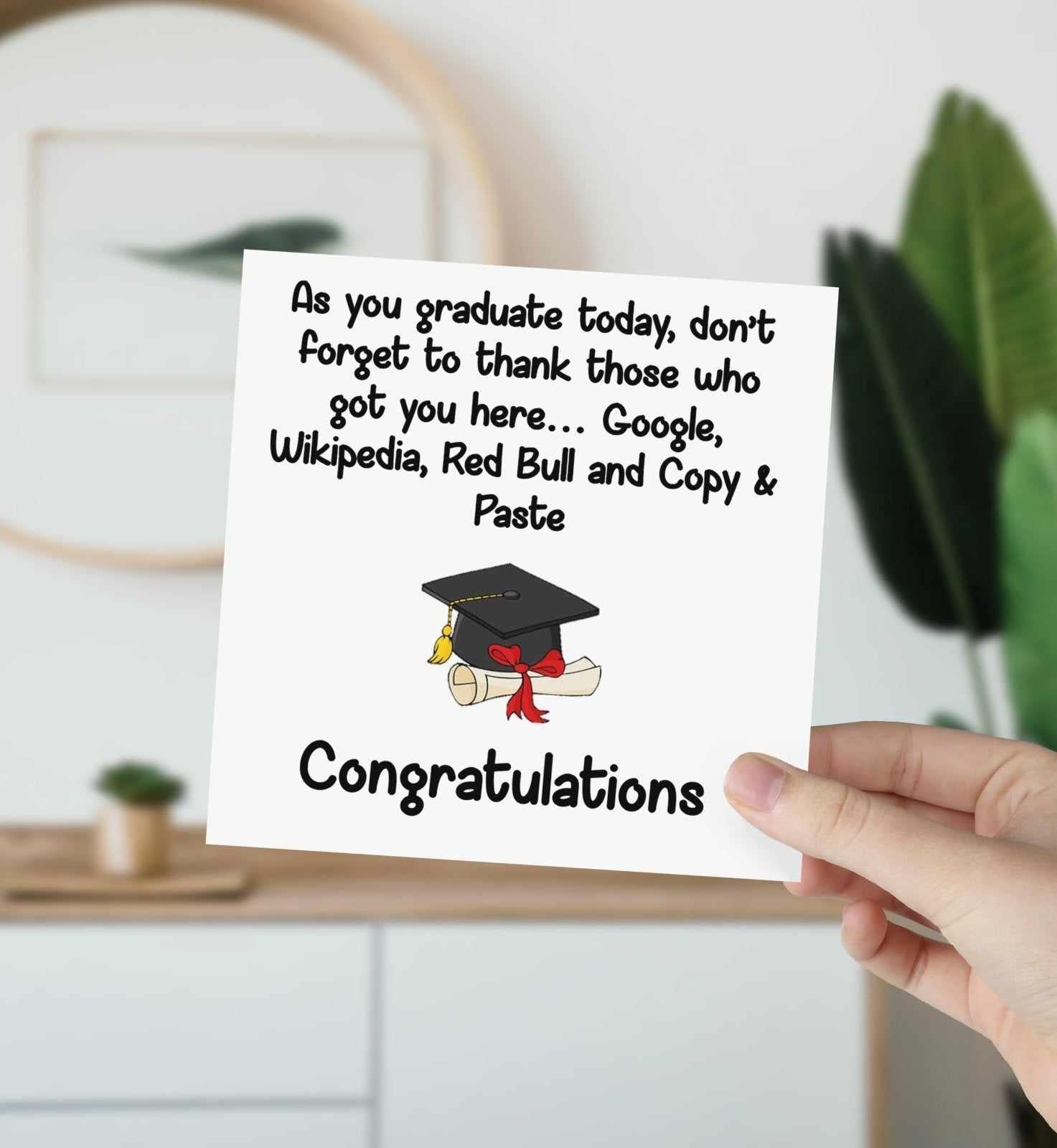 Thank Those Who Got You Here Graduation Greetings Card - The Gifted Panda