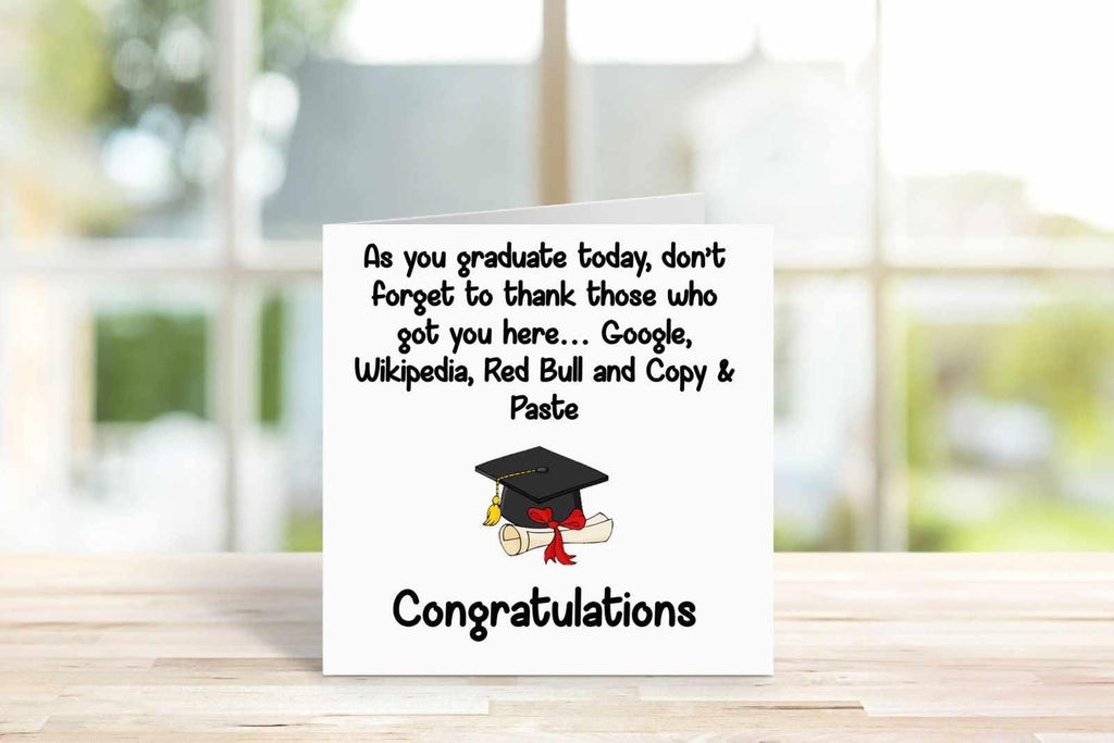 Thank Those Who Got You Here Graduation Greetings Card - The Gifted Panda