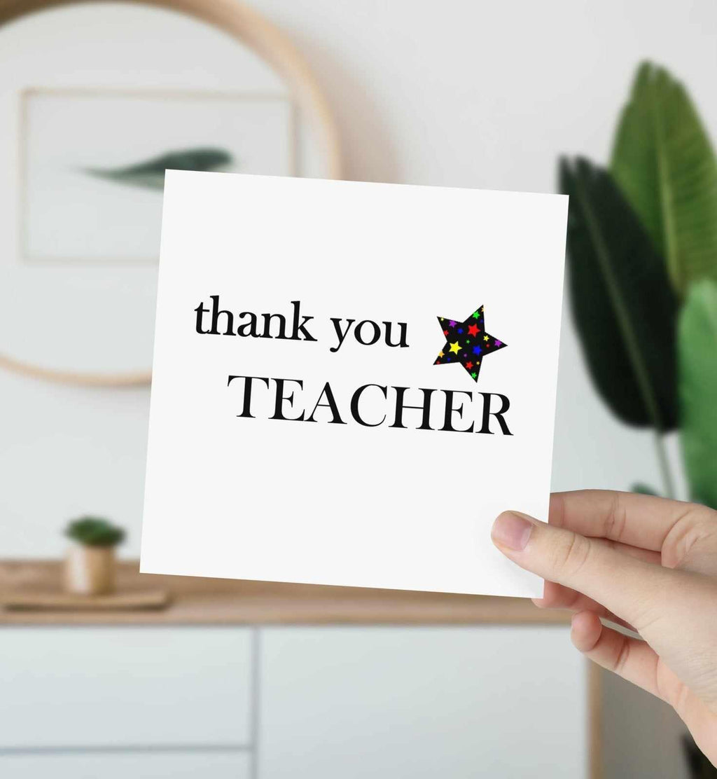 Thank You Teacher Greetings Card - The Gifted Panda