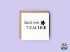 Thank You Teacher Greetings Card - The Gifted Panda