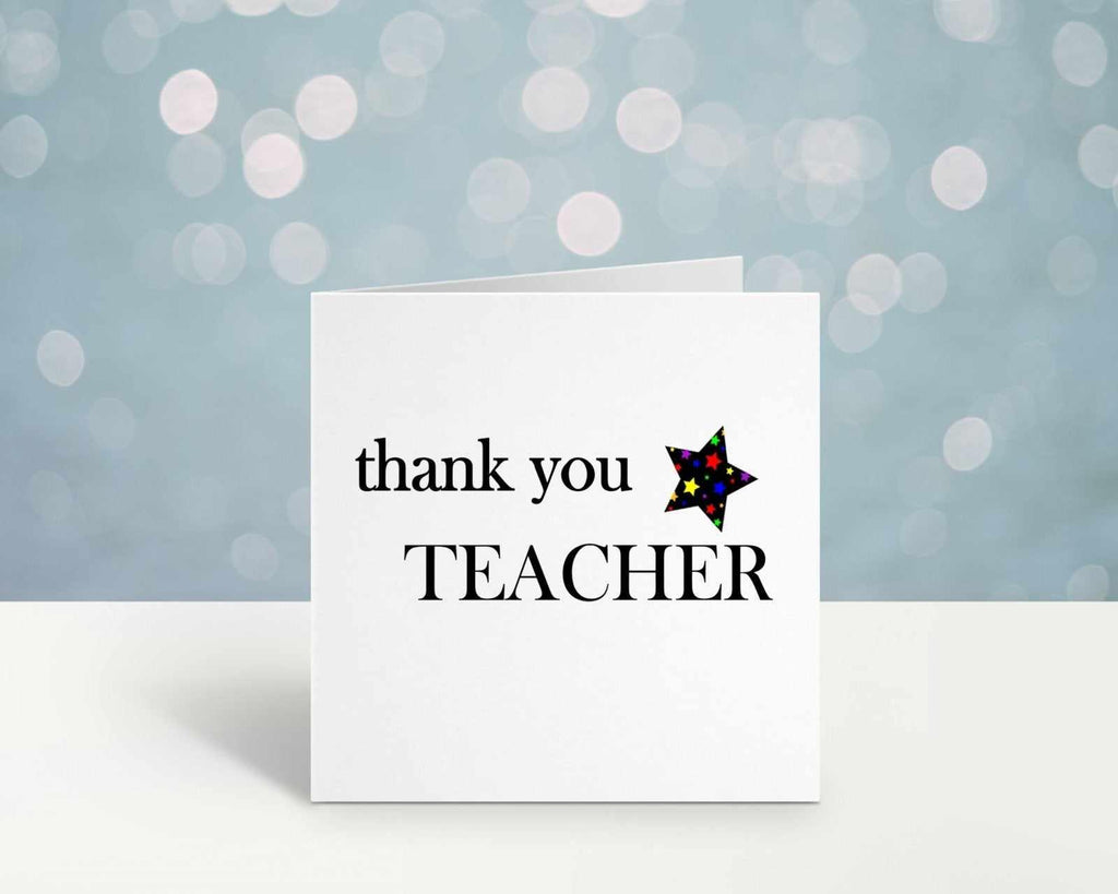 Thank You Teacher Greetings Card - The Gifted Panda