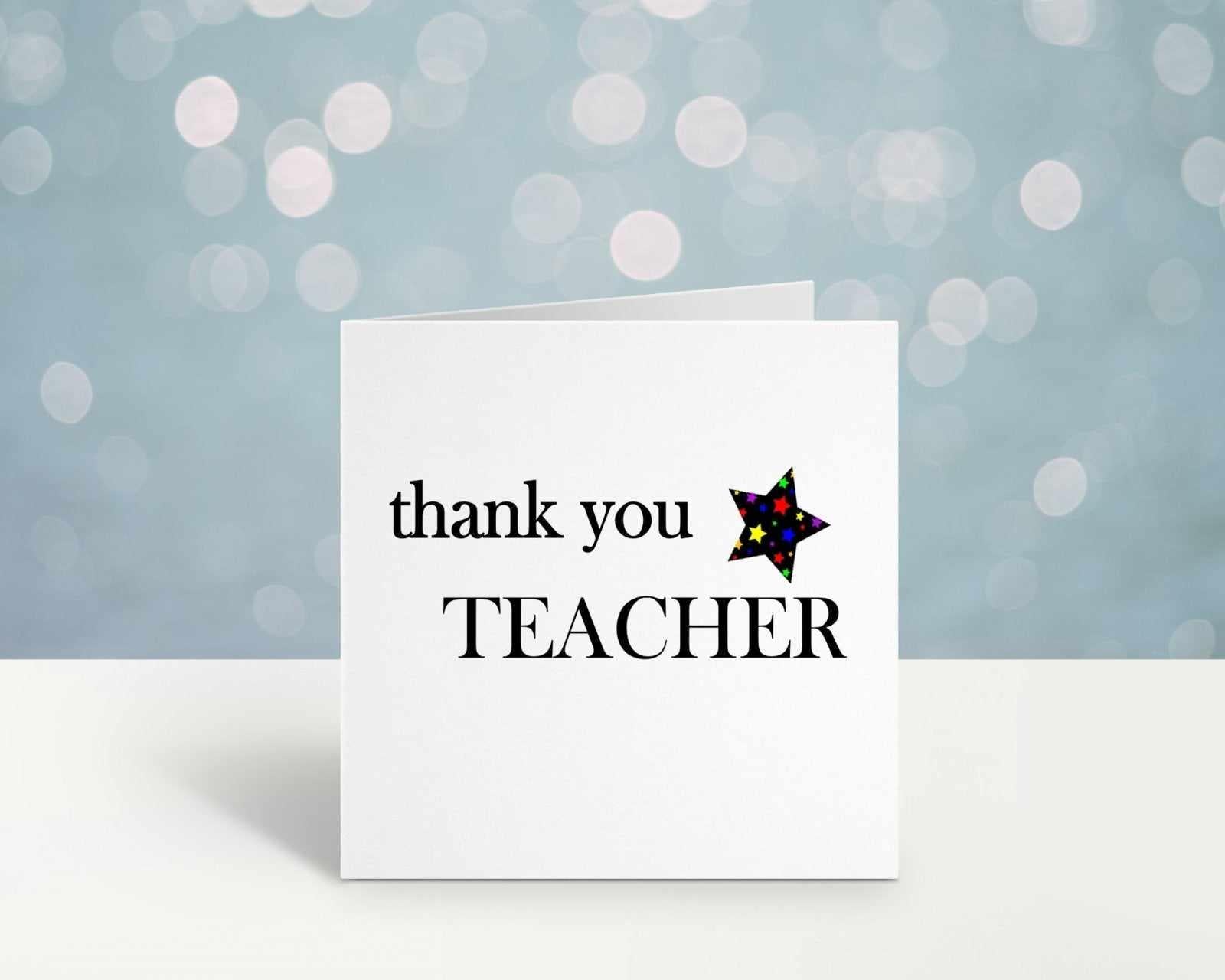 Thank You Teacher Greetings Card - The Gifted Panda