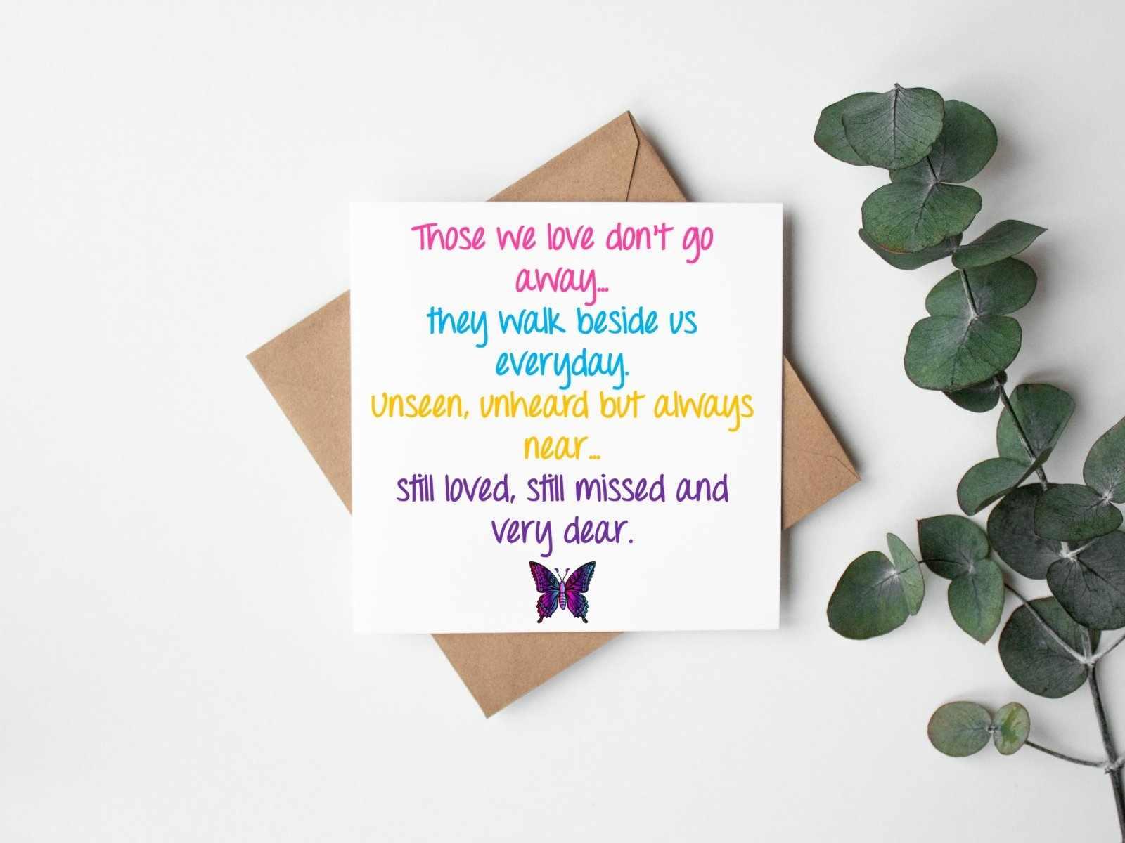 Those We Love Don't Go Away Greeting Card - The Gifted Panda